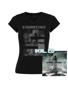 EISBRECHER 'Sturmfahrt' 5 CD-Bundle Girlie-Shirt, grau